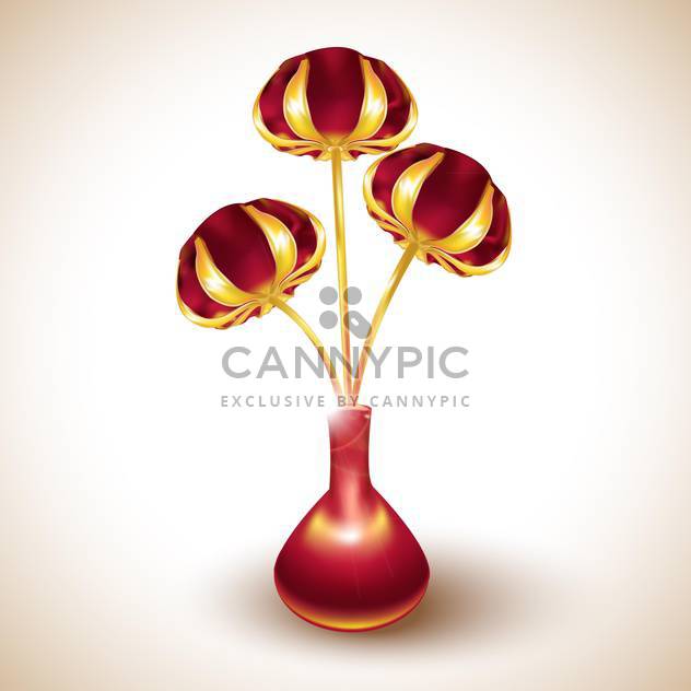 red and gold tulips vector illustration - Kostenloses vector #132661