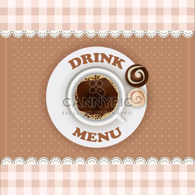 vintage drink menu design template - vector #132851 gratis