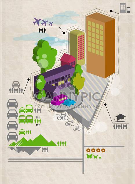city social infographics set - бесплатный vector #132951