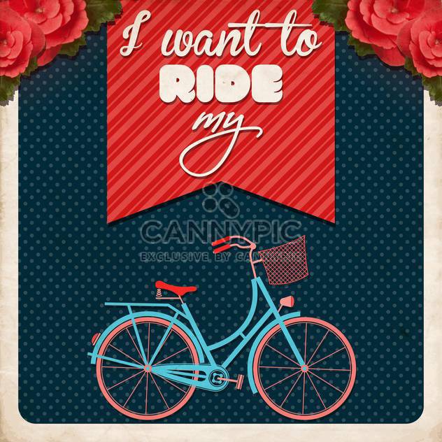 i want to ride my bike poster - vector gratuit #133001 