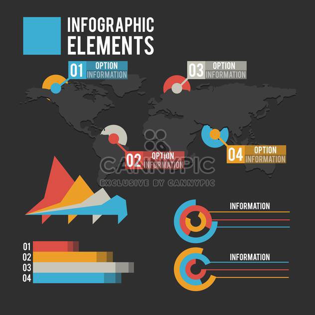business infographic elements set - vector gratuit #133011 