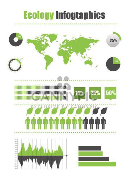 ecology business infographics set - бесплатный vector #133641