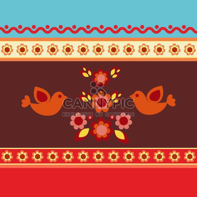 ethnic pattern floral background - vector gratuit #133791 