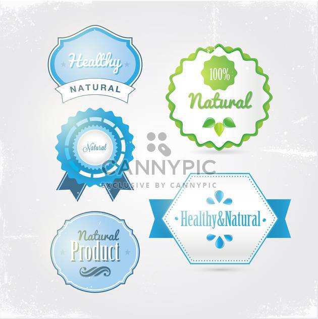 vintage bio and eco products labels - Free vector #133921