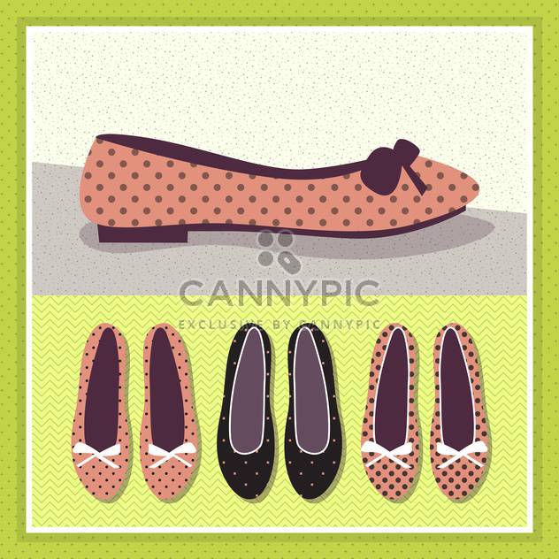 vintage female shoes illustration - бесплатный vector #134101