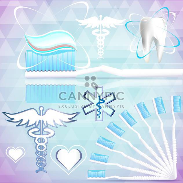 medical signs on abstract background - vector gratuit #134151 