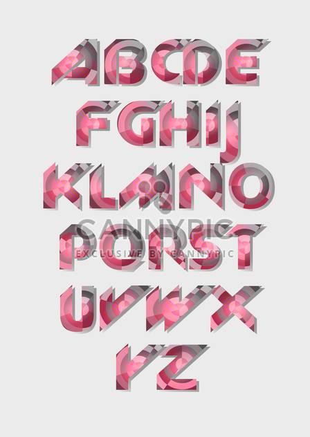 pink font alphabet set - vector #134361 gratis