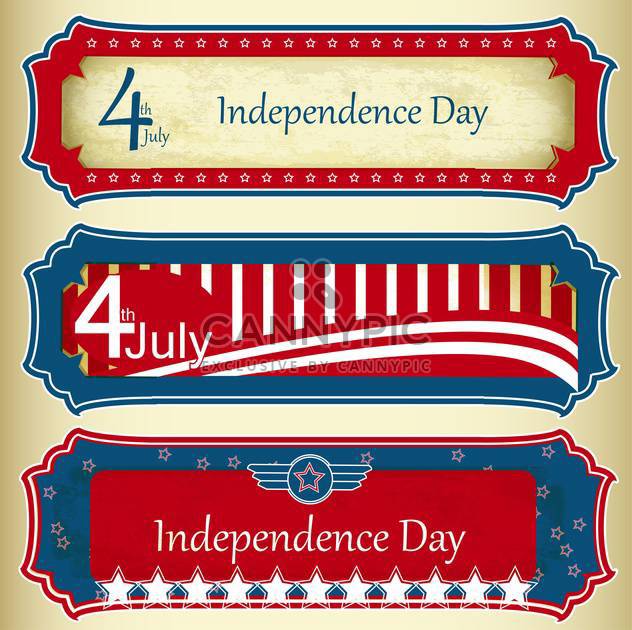 usa independence day labels - Free vector #134401