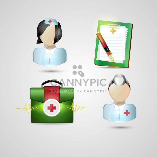 medical icons set background - Free vector #134521