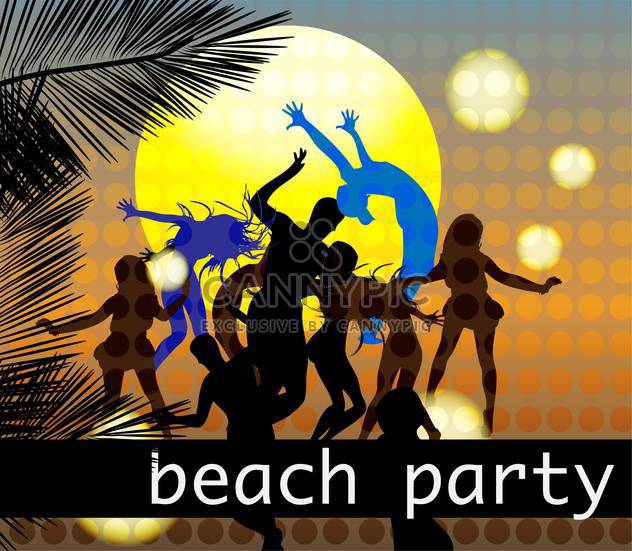 beach party poster background - vector #134551 gratis