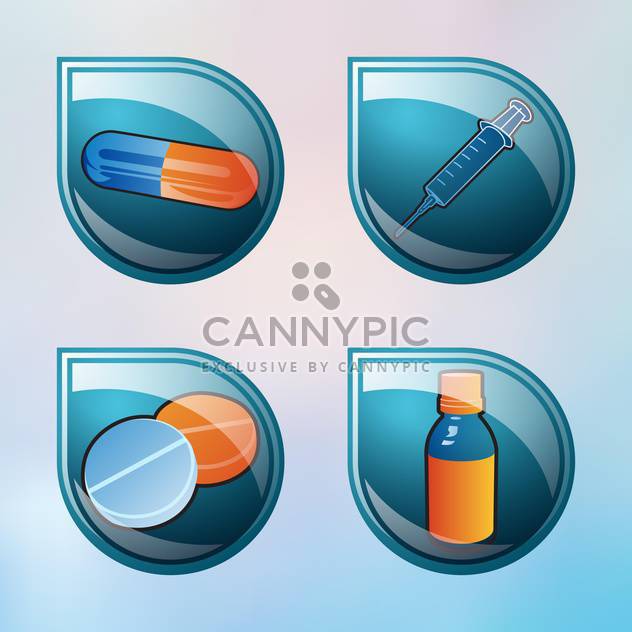 vector medical buttons set - Free vector #134691