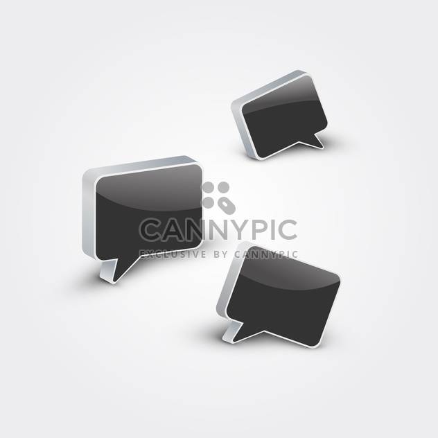 abstract black speech bubbles background - Kostenloses vector #134831