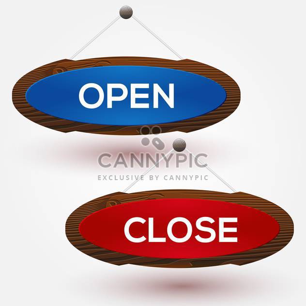 open and closed door signs background - Free vector #134991