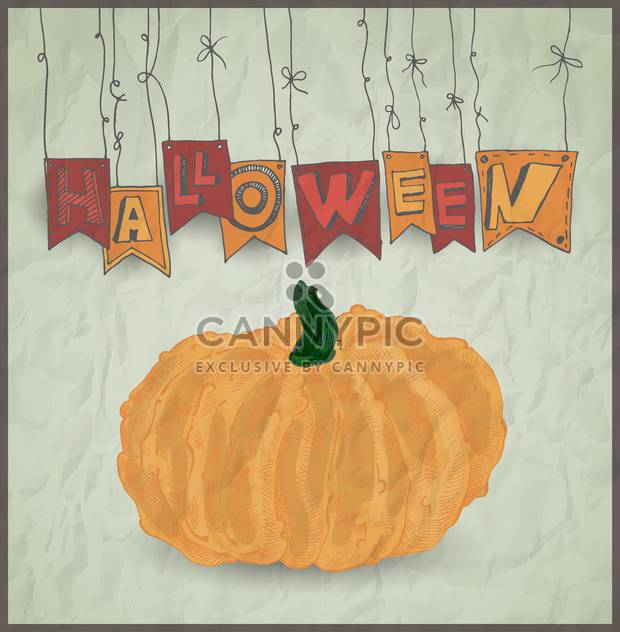 halloween holiday pumpkin on grey background - vector #135261 gratis