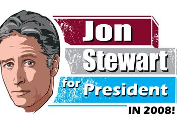 Jon Stewart for President! - Free vector #139211