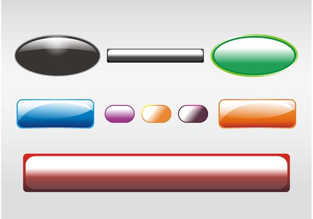 Shiny Buttons Clip Art - Free vector #140011
