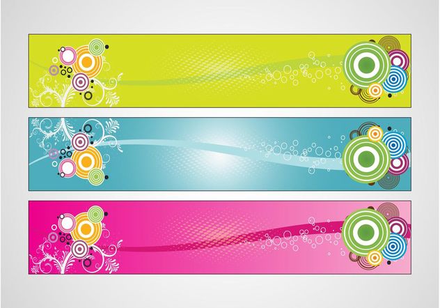 Colorful Banners Designs - Kostenloses vector #140211