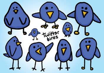 Free Twitter Birds Vectors - бесплатный vector #140401