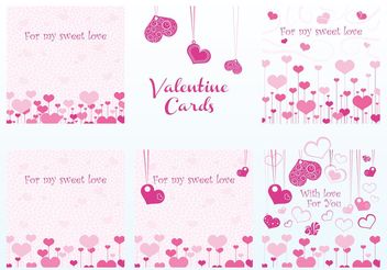Valentine Vector Cards - Kostenloses vector #140431
