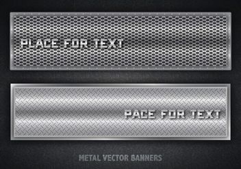 Free Vector Metal Banners - Free vector #140821