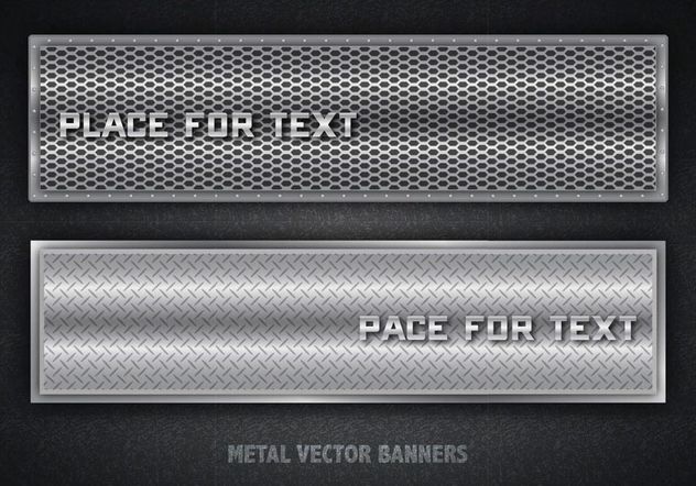 Free Vector Metal Banners - vector gratuit #140821 