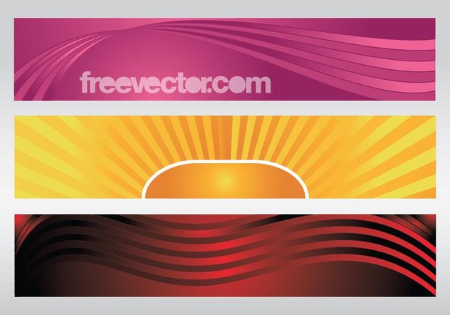 Colorful Banners Vectors - vector gratuit #141641 