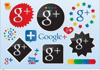 Google Plus Vector Logos - vector gratuit #141681 