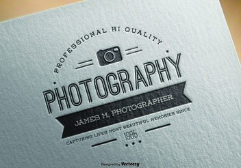 Vintage Photography Logo Template - Free vector #142461