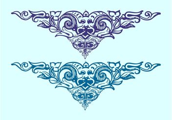 Birds And Flowers Ornaments - Free vector #143001