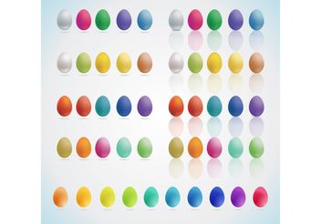 Colorful Eggs - vector gratuit #144981 