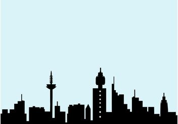 Frankfurt Skyline - vector gratuit #145181 