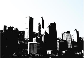 Hong Kong Skyline - vector gratuit #145211 