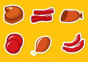 Meats And Sausage Vectors Pack - Free vector #147231