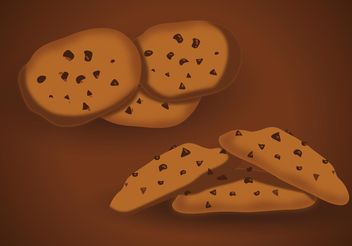 Chocolate Chip Cookies Vectors - бесплатный vector #147261