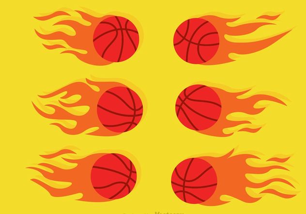 Basketball On Fire Vector - vector #148141 gratis