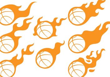 Basketball Fireball Vectors - бесплатный vector #148171