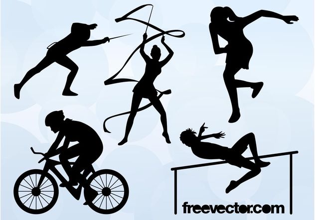Olympic Sports Silhouettes - Free vector #148411