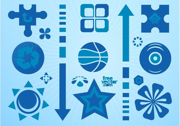 Blue Icons Collection - Kostenloses vector #148801