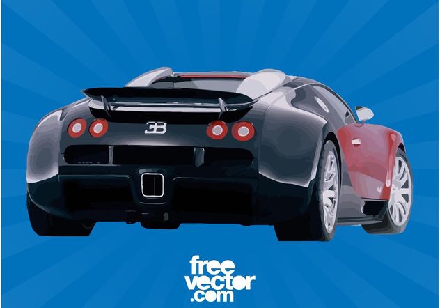 Bugatti Veyron Rear End - vector gratuit #149121 