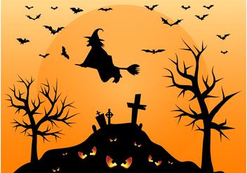 Halloween Cemetery - Free vector #149301