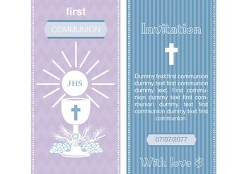 First Communion Invitation Vectors - Free vector #149511