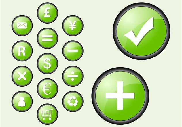 Green Icons - Free vector #150451