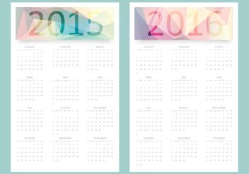 Free Vector Calendar 2015 - 2016 - vector gratuit #152271 
