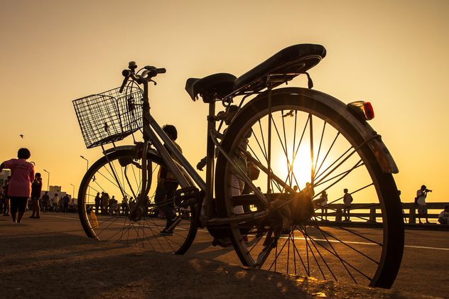 Bicycle on the shore - image #152561 gratis