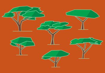 Acacia Tree Vectors - Free vector #152821