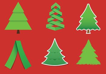 Modern Christmas Tree Vectors - vector gratuit #153411 