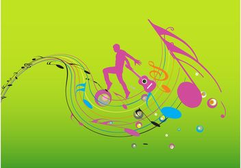 Colorful Music Design - Free vector #155681