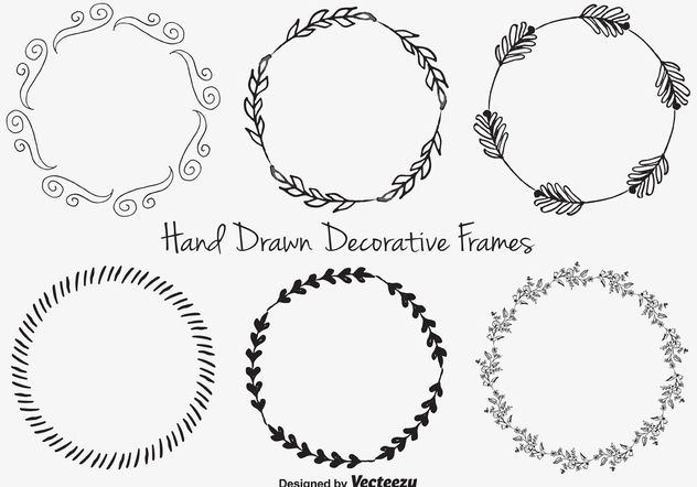 Hand Drawn Decorative frames - Free vector #156591