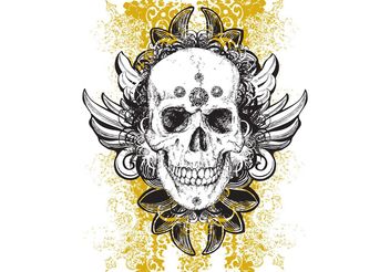 Grunge Skull - vector gratuit #157021 