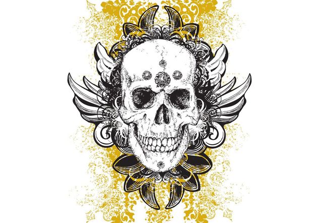 Grunge Skull - Free vector #157021